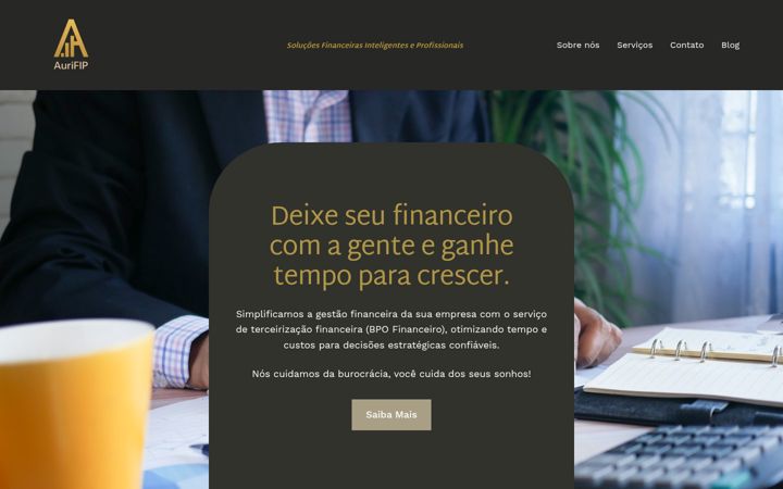 Ekraanipilt saidist aurifip.com.br