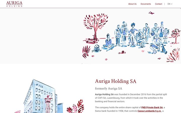 Screenshot of aurigaholding.ch