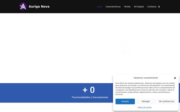 Screenshot of auriganova.com