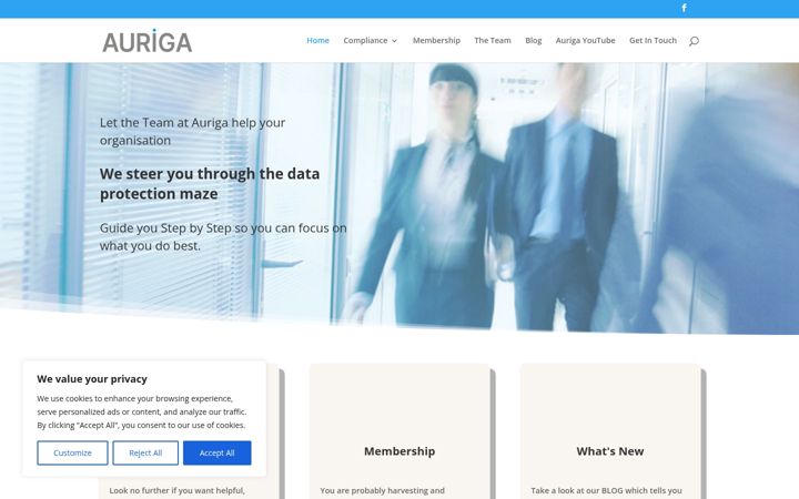 Screenshot of aurigateam.com