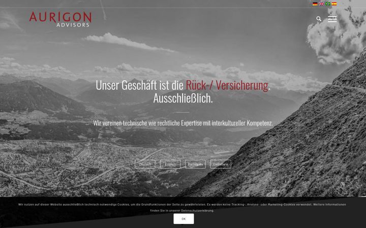 Ekraanipilt saidist aurigon.ch