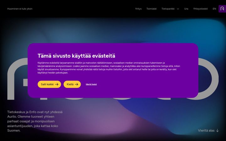 Captura de pantalla de aurilo.fi