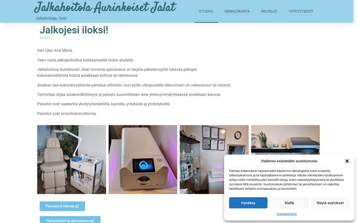 Captura de pantalla de aurinkoisetjalat.fi
