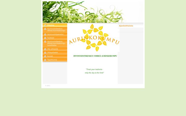 Screenshot of aurinkokumpu.fi