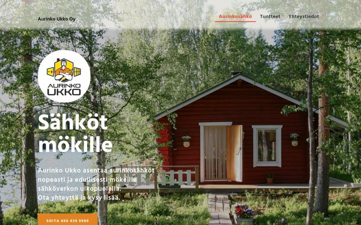 Screenshot of aurinkoukko.fi