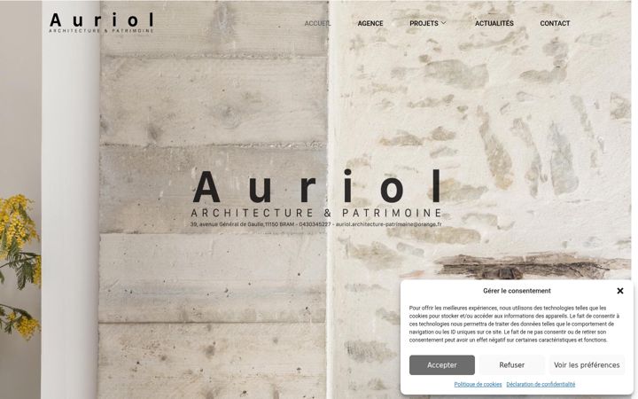 Screenshot of auriol-architecture-patrimoine.fr
