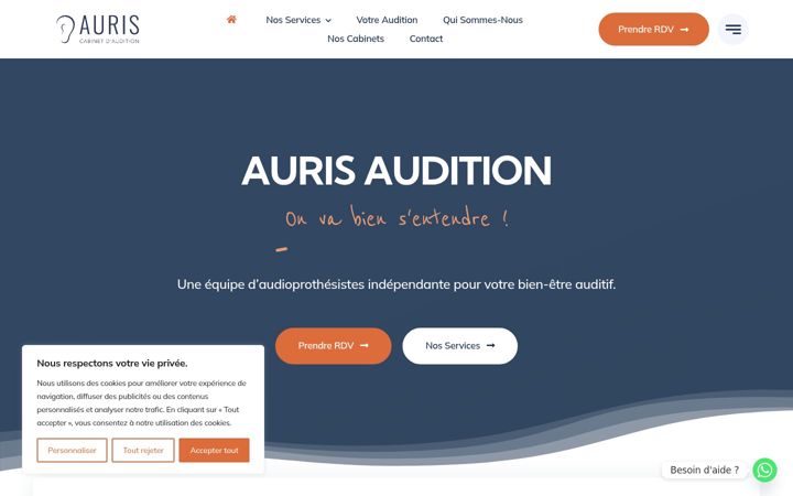 Screenshot of aurisaudition.ch
