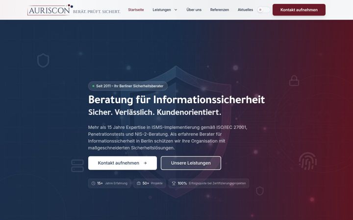 Screenshot of auriscon.info