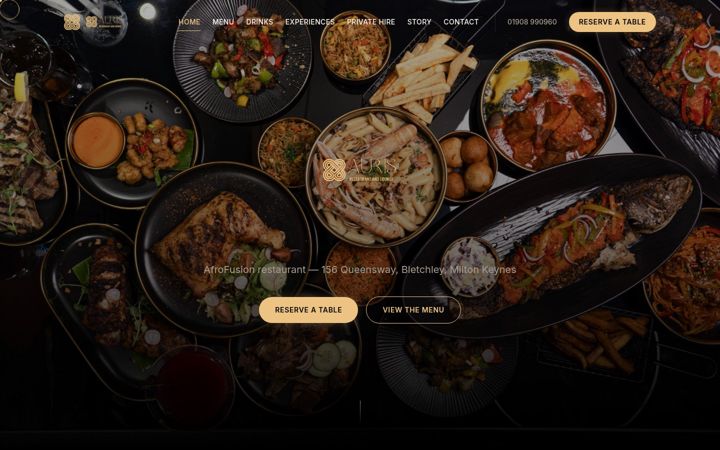 Screenshot of aurislounge.co.uk