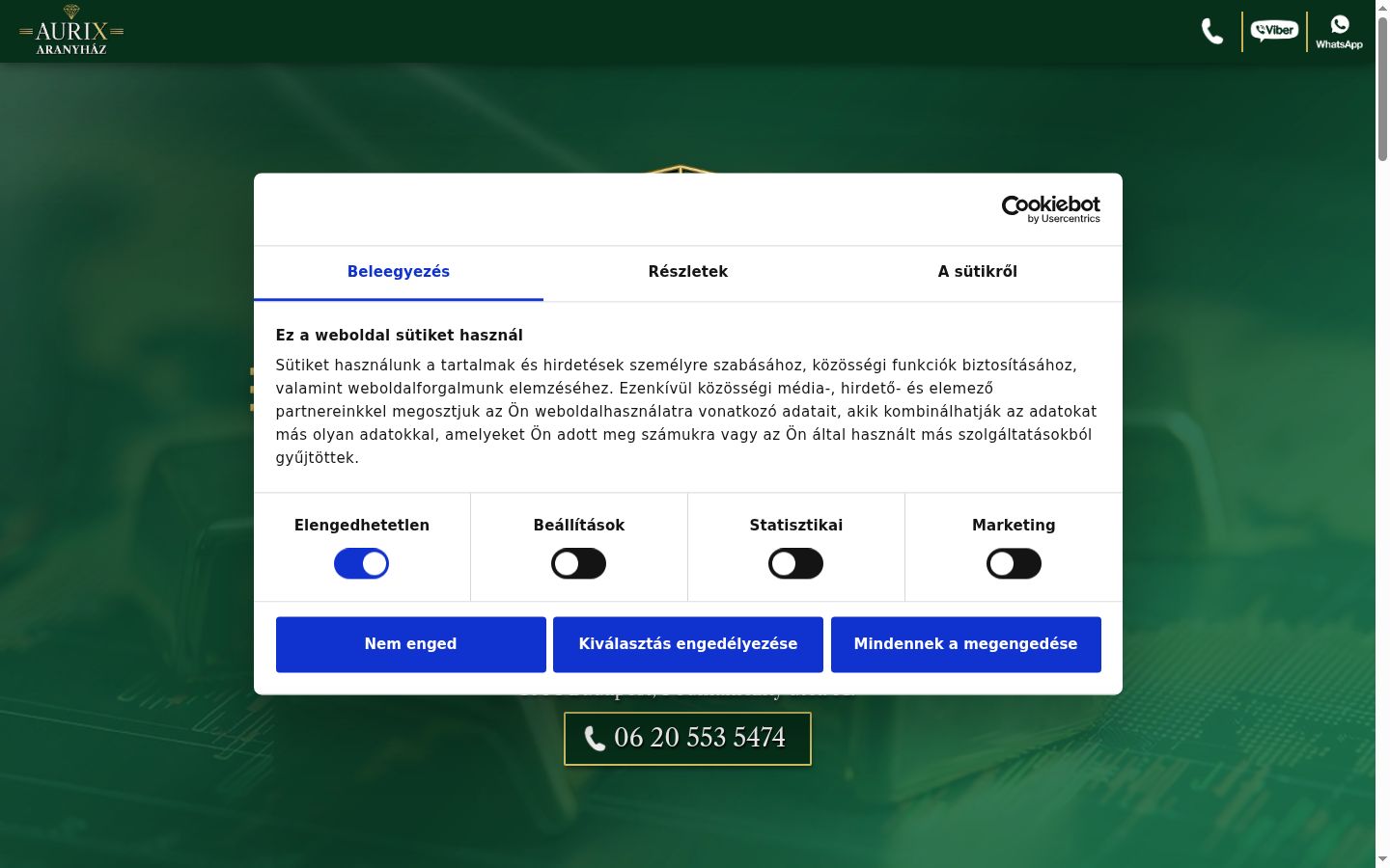 Screenshot tal-banner tal-kunsens muri qabel kwalunkwe interazzjoni