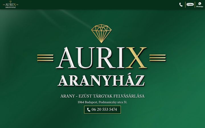 Screenshot of aurix.hu