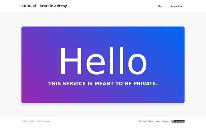 Screenshot of aurl.pl