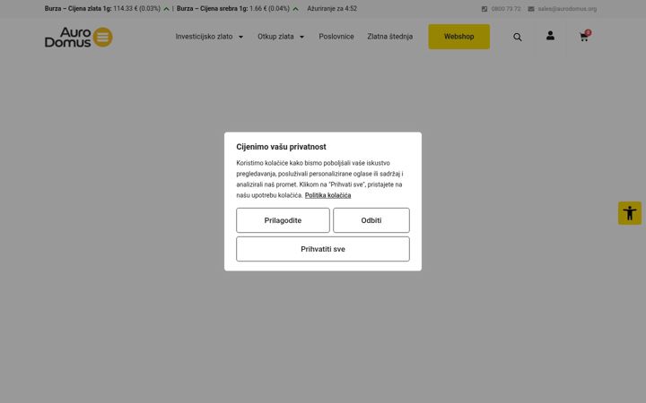 Screenshot του aurodomus.hr