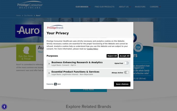 Screenshot of auroear.com