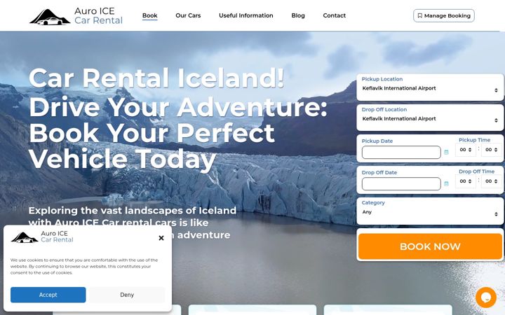 Screenshot von auroicecarrental.com