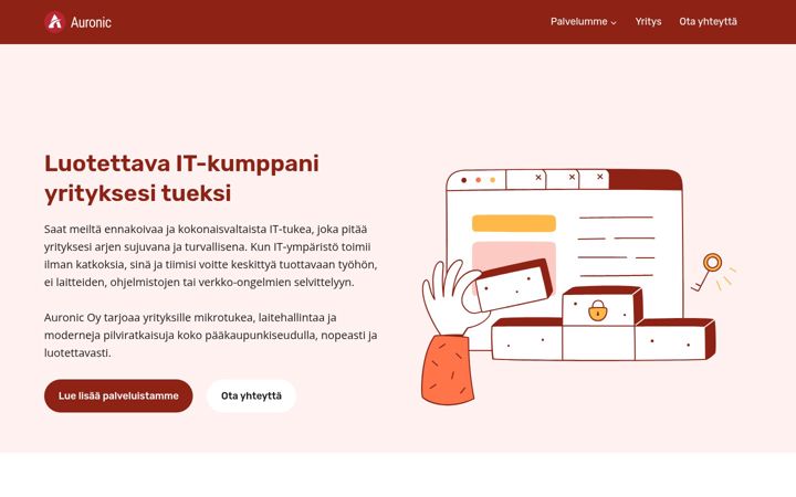 Screenshot of auronic.fi