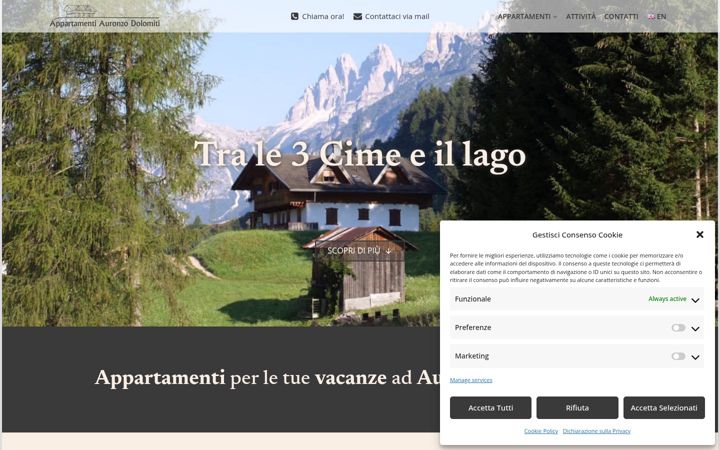 Screenshot of auronzo-dolomiti.com