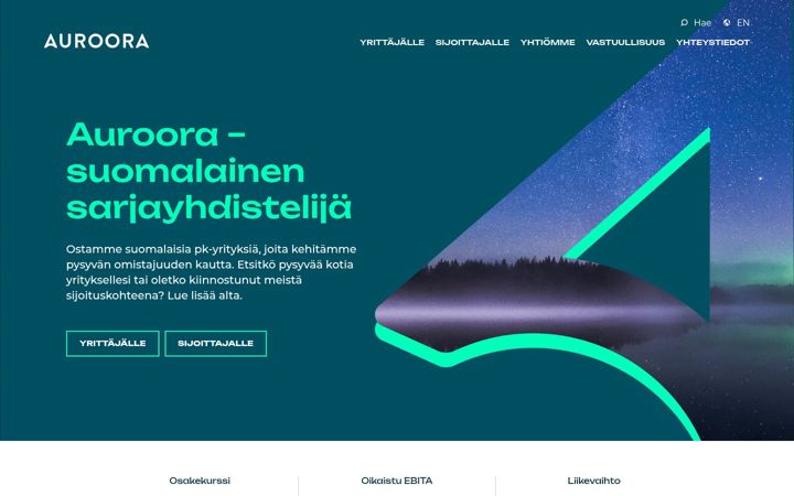 Screenshot von auroora.com
