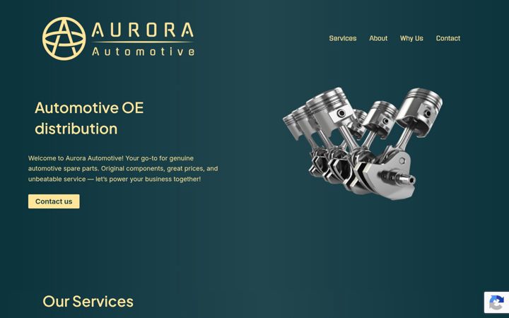 Screenshot of aurora-automotive.com