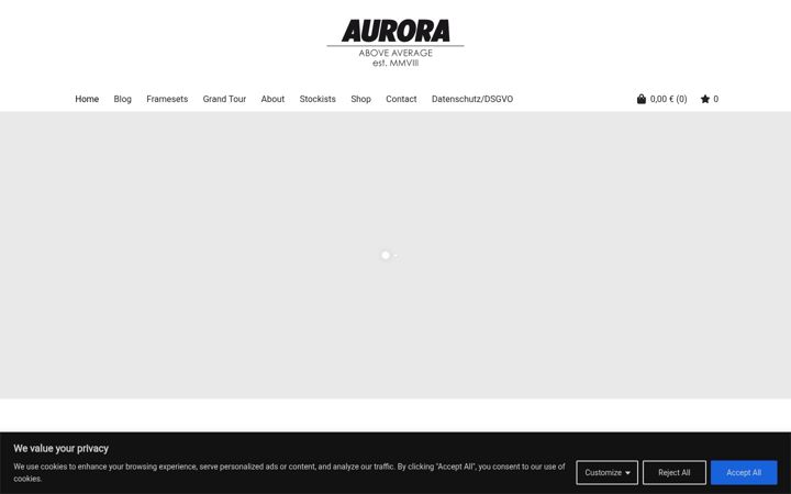 Screenshot stránky aurora-collective.com