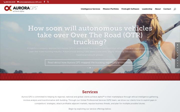 Screenshot of aurora-gps.com
