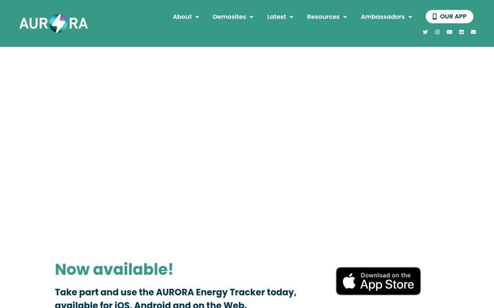 Screenshot of aurora-h2020.eu
