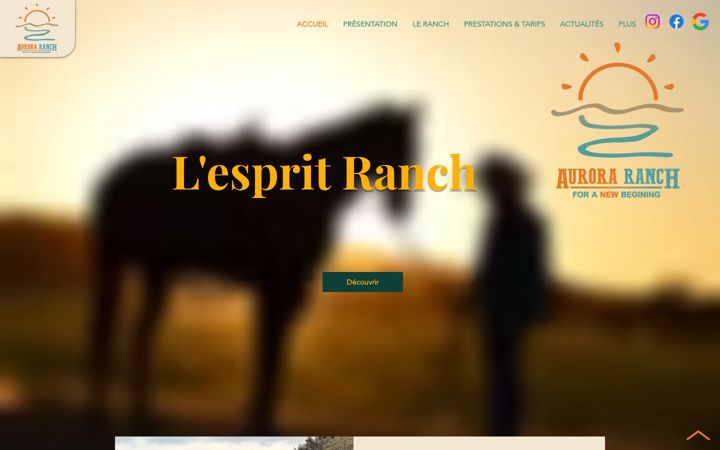 Screenshot of aurora-ranch.fr
