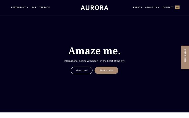 Screenshot of aurora-restaurant.ch