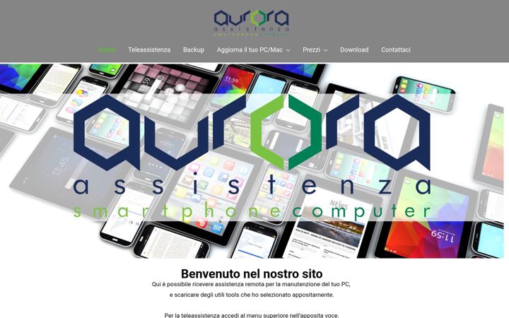 Skærmbillede af auroraassistenza.com
