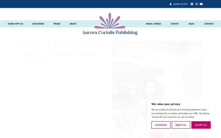 Zrzut ekranu auroracorialispublishing.com