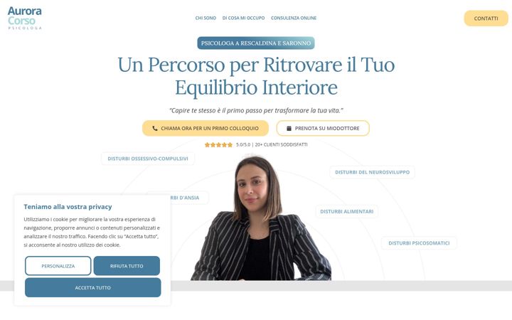 Screenshot of auroracorsopsicologa.it