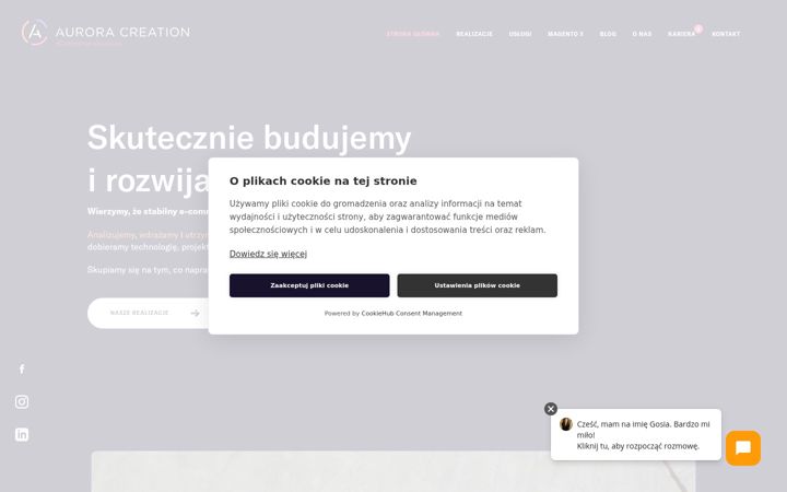 Zrzut ekranu auroracreation.pl