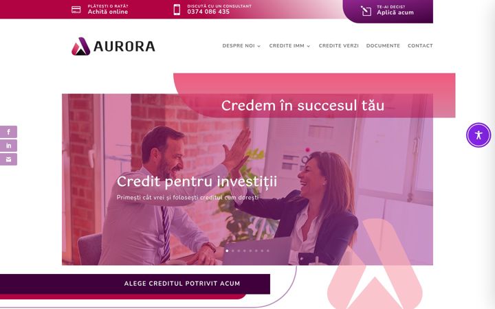 Screenshot of auroracredit.ro