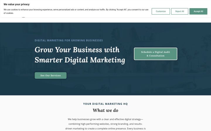 Ekrānuzņēmums no auroradigitalservices.com