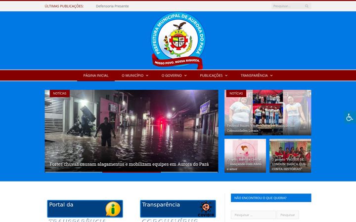 Screenshot of auroradopara.pa.gov.br