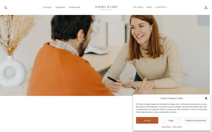 Screenshot of auroraecchergioielli.com