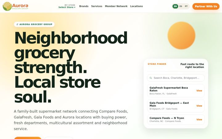 Screenshot of auroragrocery.com