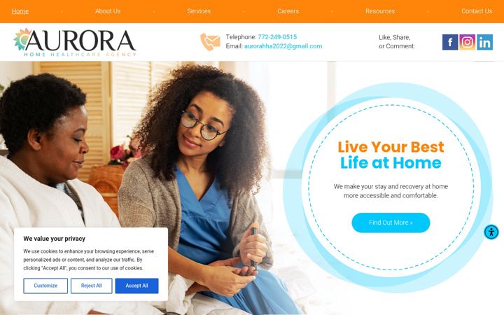 Screenshot του aurorahha.com