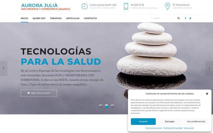 Screenshot of aurorahomeopata.eus