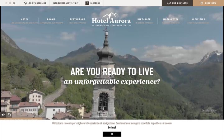 Screenshot of aurorahotel.tn.it
