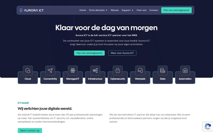 Ekrānuzņēmums no auroraict.nl