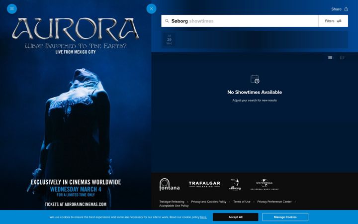 Ekrānuzņēmums no auroraincinemas.com
