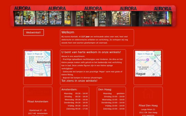 Ekrano kopija aurorakontakt.nl