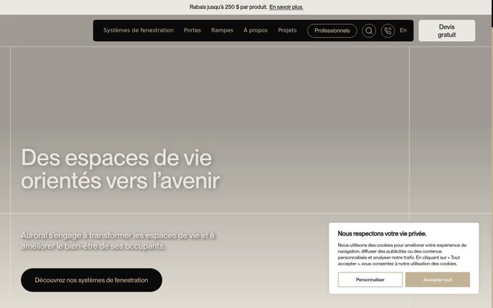 Screenshot of auroral.ca