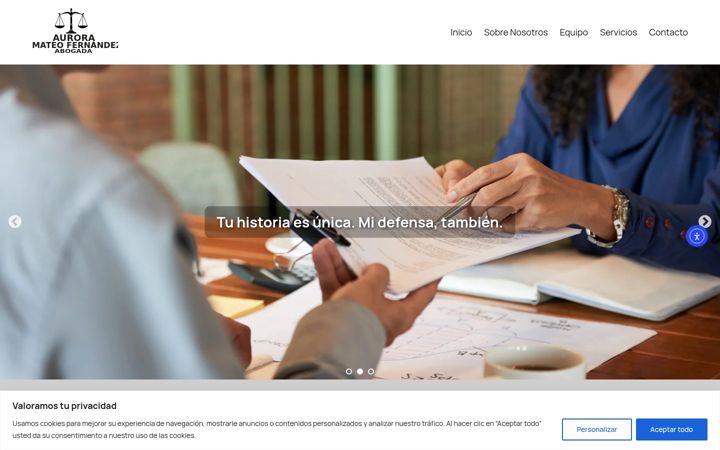 Screenshot of auroramateoabogada.es