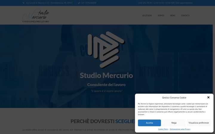 Screenshot of auroramercurio.it