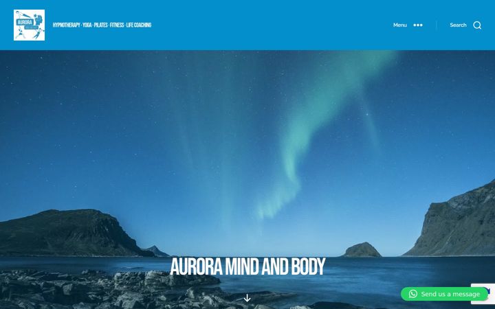 Skärmbild av auroramindandbody.co.uk