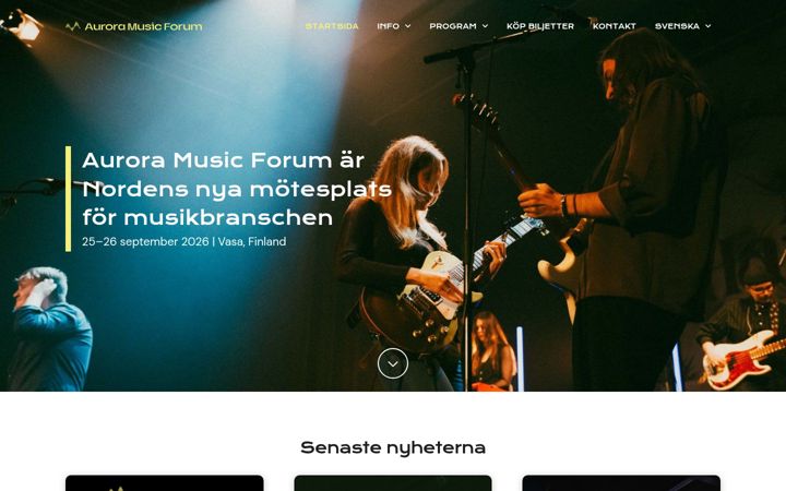 Screenshot ta' auroramusicforum.com