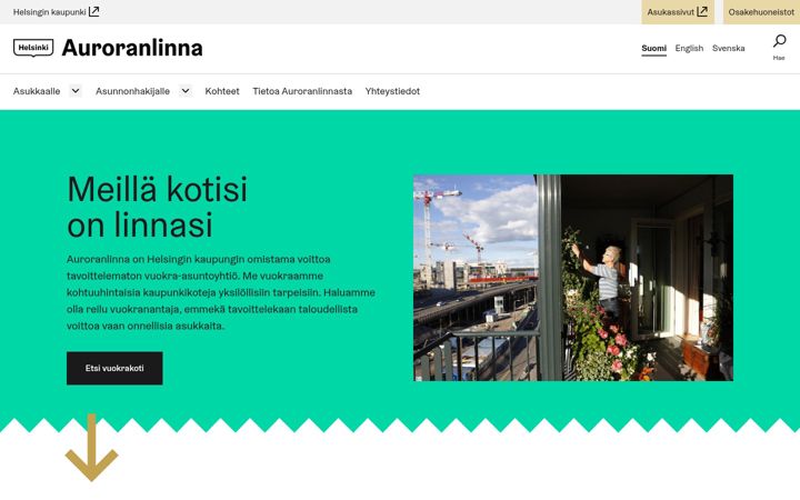Screenshot of auroranlinna.fi
