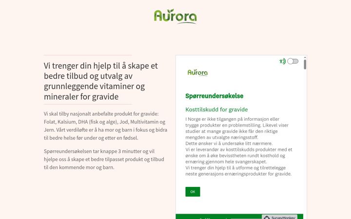 Screenshot of auroranorge.no